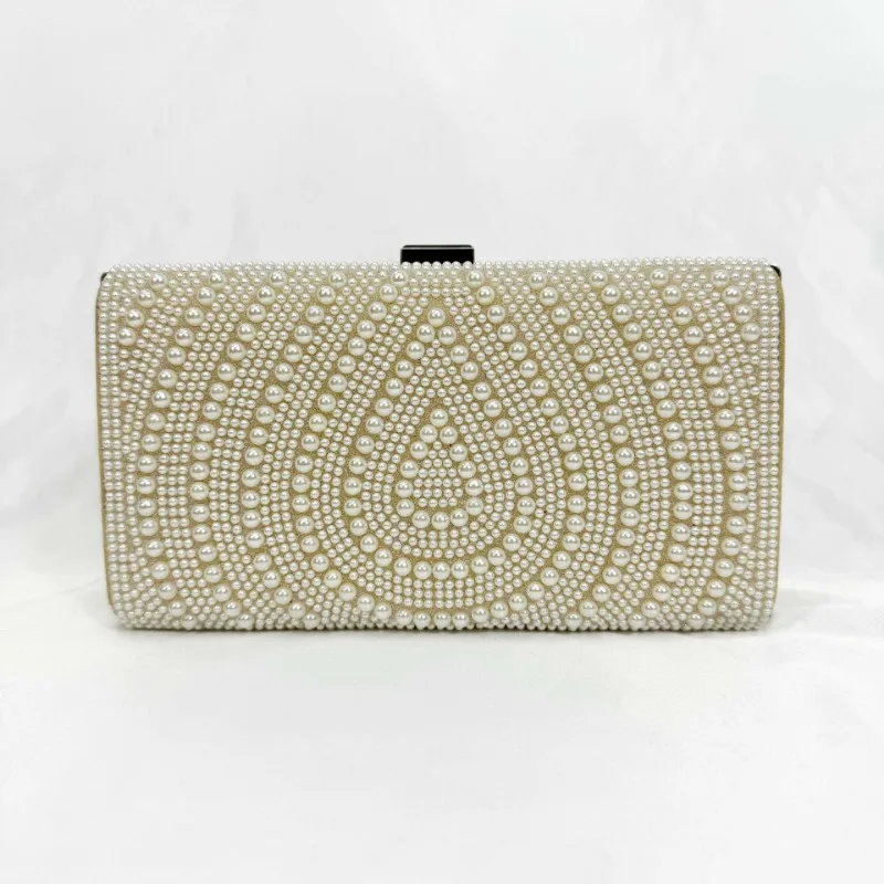 Luxury Bags White - Wedding Bags Luxury White Pearl Clutch