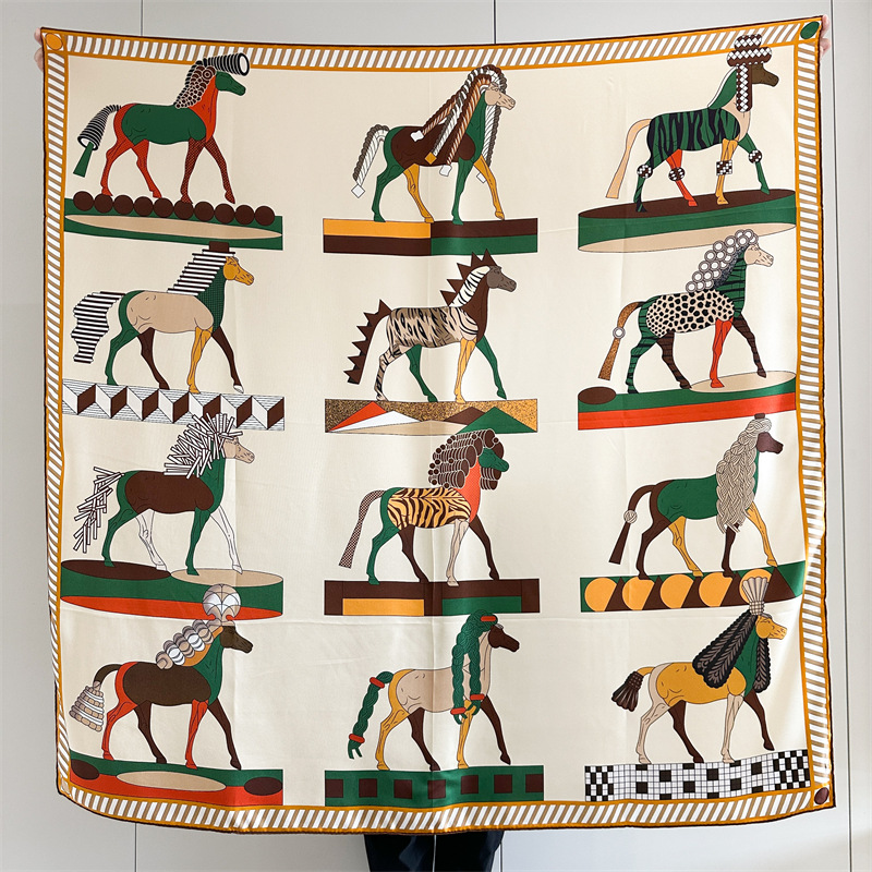 Twill Silk Scarf 135CM Women H - огляд і ціна Luxury Bags Design