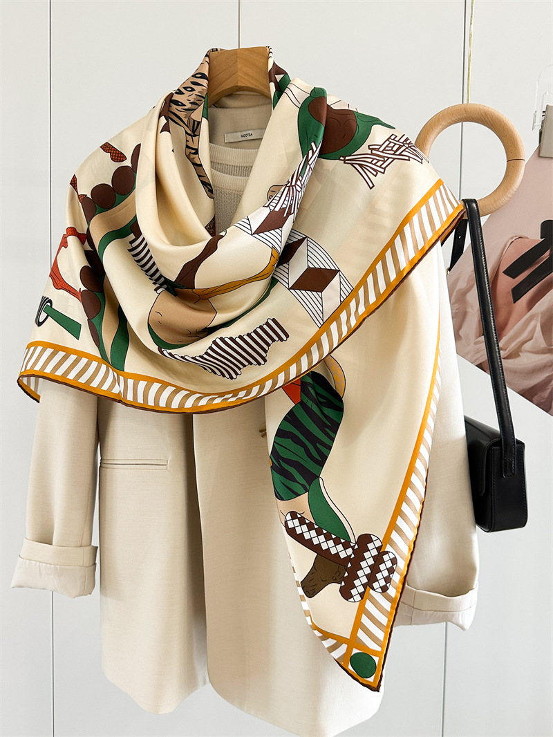 Twill Silk Scarf 135CM Women H - огляд і ціна Luxury Bags Design