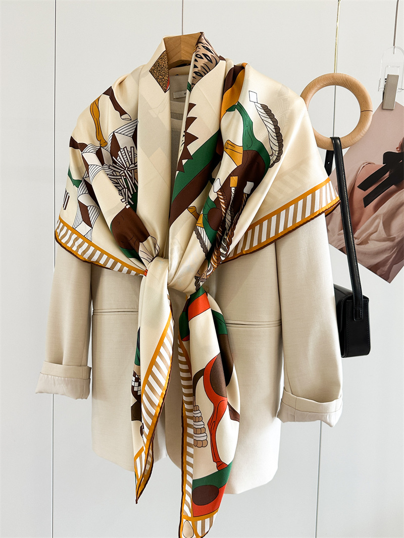 Twill Silk Scarf 135CM Women H - огляд і ціна Luxury Bags Design