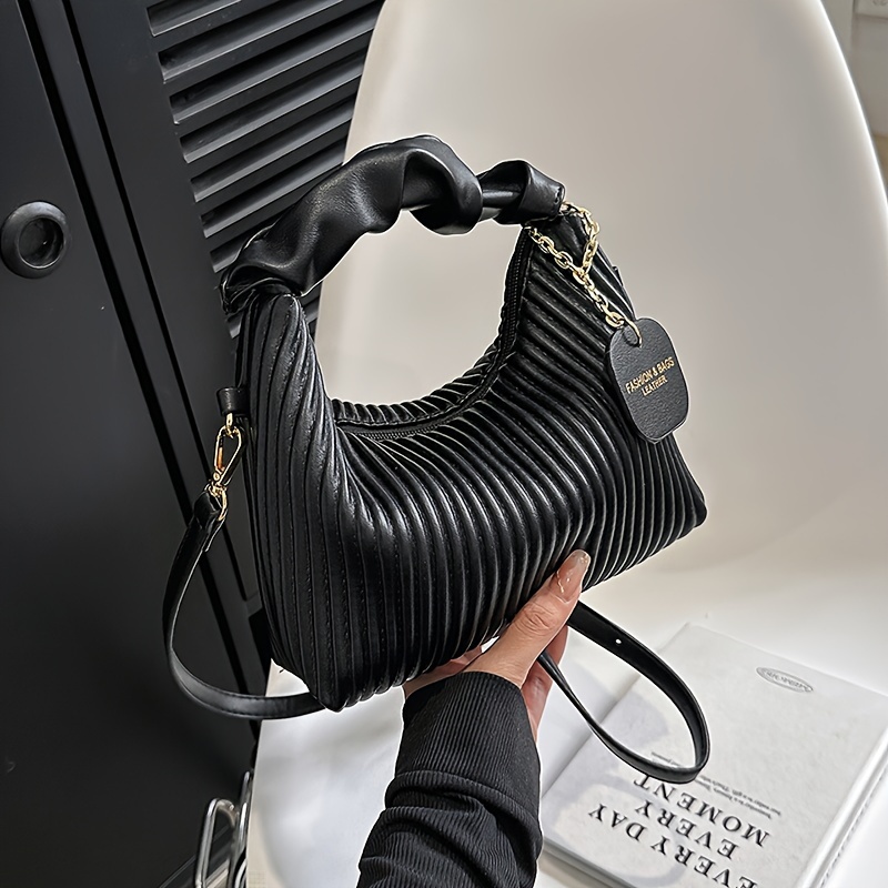 Fashion Pleated Hobo Crossbody - огляд і ціна Luxury Bags White