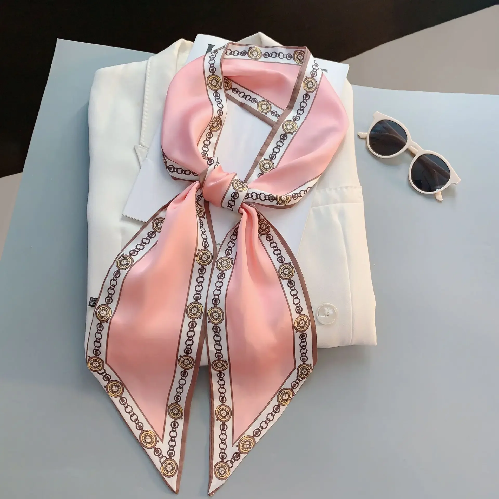 Design Print Skinny Scarf Plai - огляд і ціна Luxury Bags Design