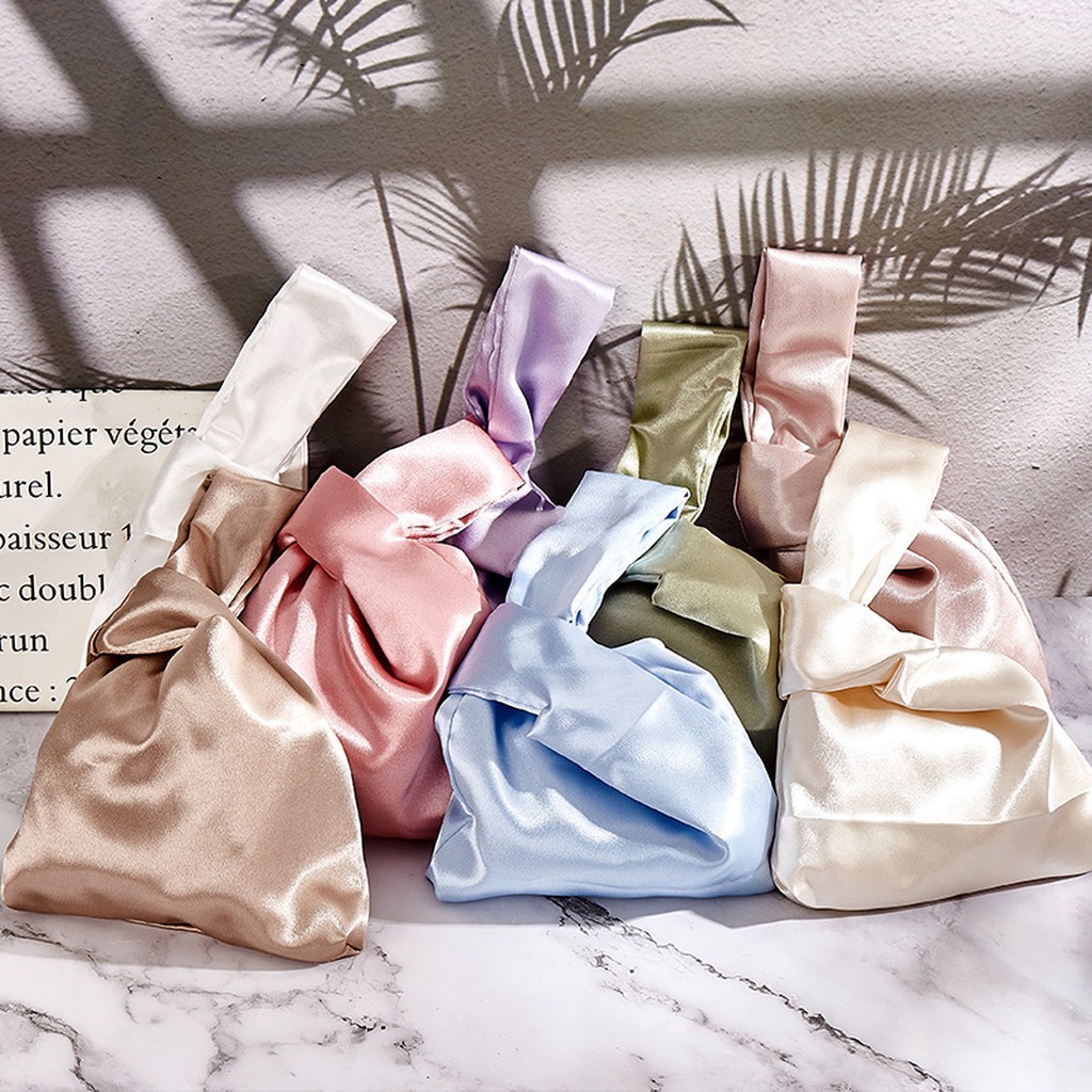 Women Silk Satin Knot Wrist Ba - огляд і ціна Luxury Bags Consignment
