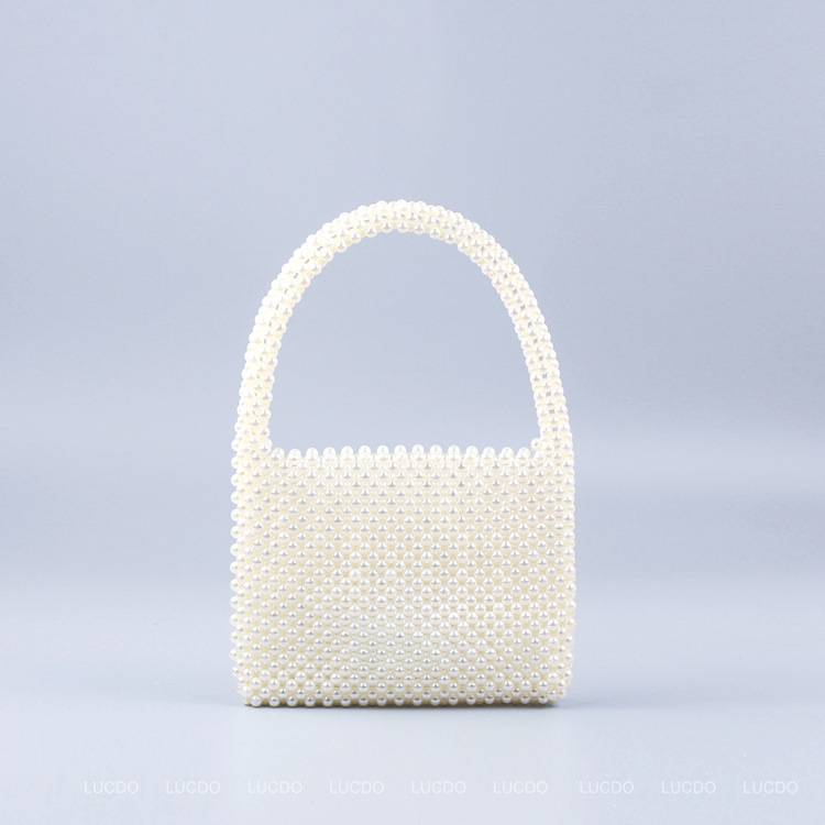 Vintage Beading Tote Bag Women - огляд і ціна Luxury Bags White