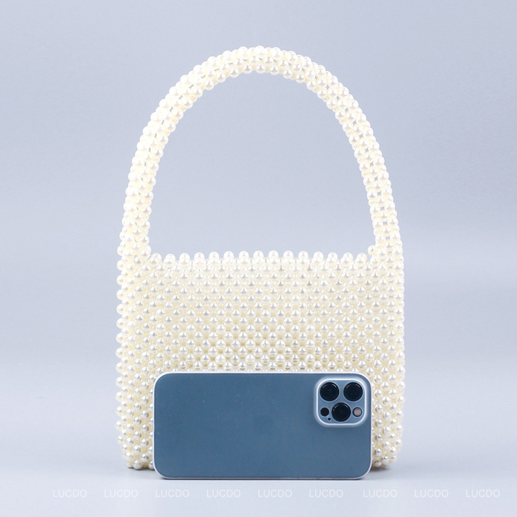Vintage Beading Tote Bag Women - огляд і ціна Luxury Bags White