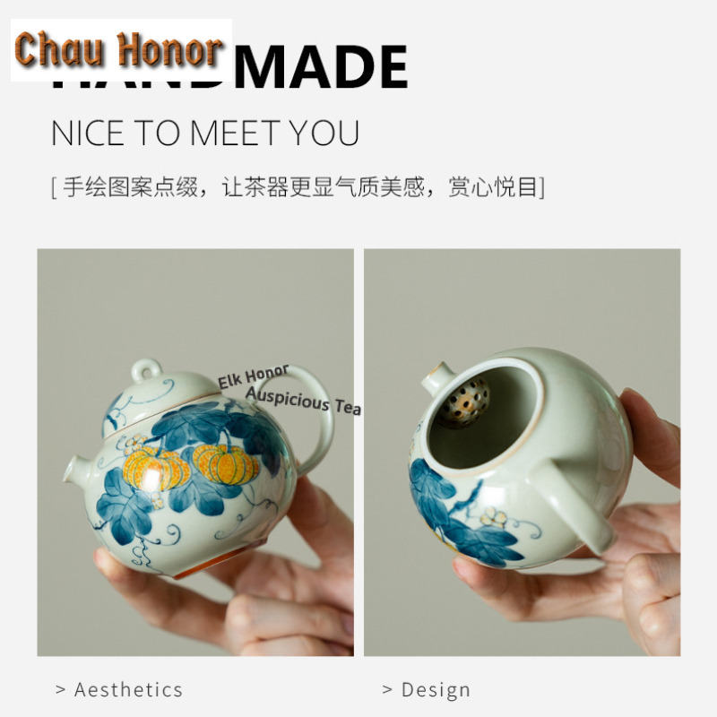Hand-painted Pumpkin Travel Te - огляд і ціна Luxury Bags Hand Painted