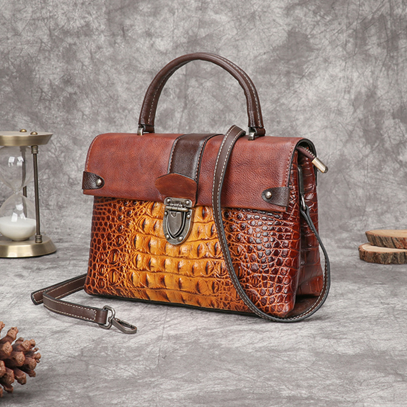 Johnature Retro Alligator Patt - огляд і ціна Luxury Bags Hand Painted