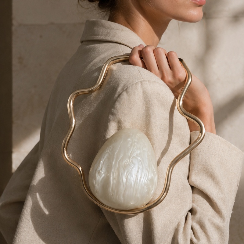 Women mini Acrylic Egg Bag Cut - огляд і ціна Luxury Bags Collection