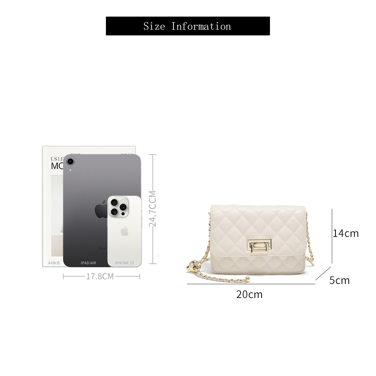 FOXER 2026 Women White Quilted - огляд і ціна Luxury Bags White