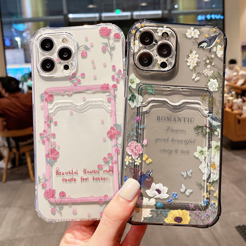 Retro Flower Clear Phone Case  - огляд і ціна Luxury Bags In Store