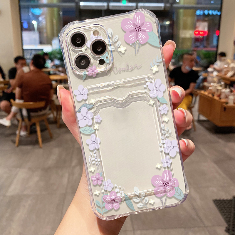 Retro Flower Clear Phone Case  - огляд і ціна Luxury Bags In Store